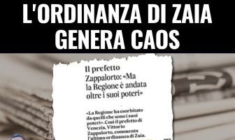 Coronavirus. Baldin (M5S): Zaia faccia “mea culpa”, basta confusione, ai cittadini serve chiarezza